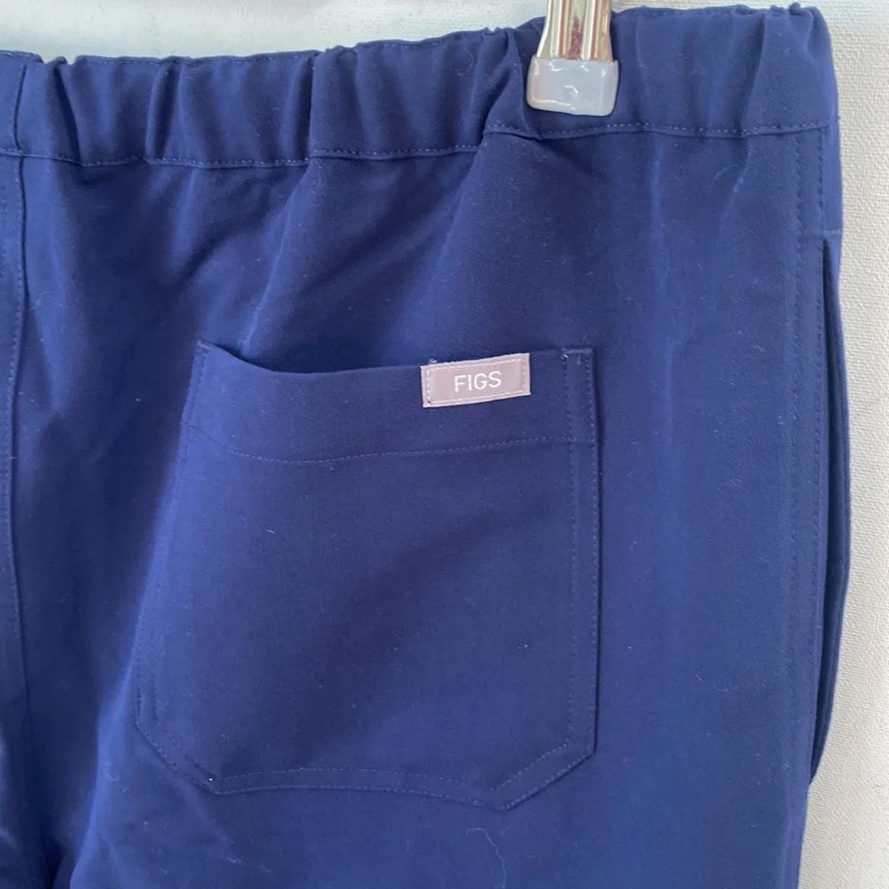 (A8) Figs Pisco Basic‎ Pants, Navy, Size Large